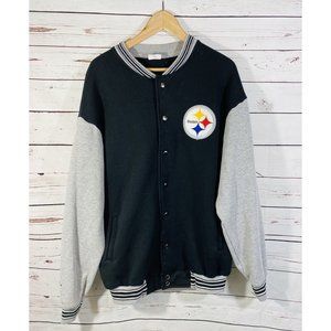 Vintage Pittsburgh Steelers NFL Jacket Majestic Large Snap Retro 90s 80s Retro